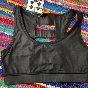 90° Degree by Reflex©️ Holographic Black Sports Bra